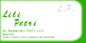 lili petri business card